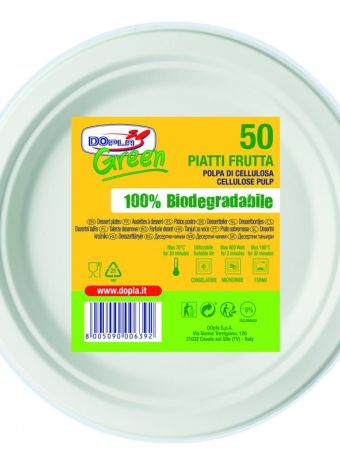 PIATTO FRUTTA PZ. 50 CELLULOSA ECOKAY