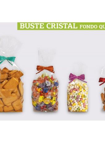 SACCHETTI TRASPARENTI FONDO QUADRO PZ. 50
