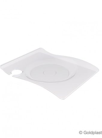 PIATTO FORMA 22X18 TRASPARENTE PZ. 12 CATERI