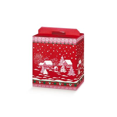 SCATOLA NATALIZIA PANETTONE E BOTTIGLIA